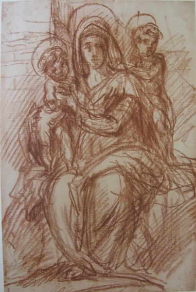 Sketch for a Madonna and Child with Saint John